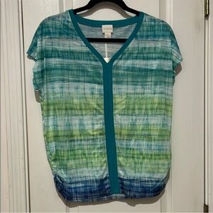 Chico’s ombré stripe top size zero NWT